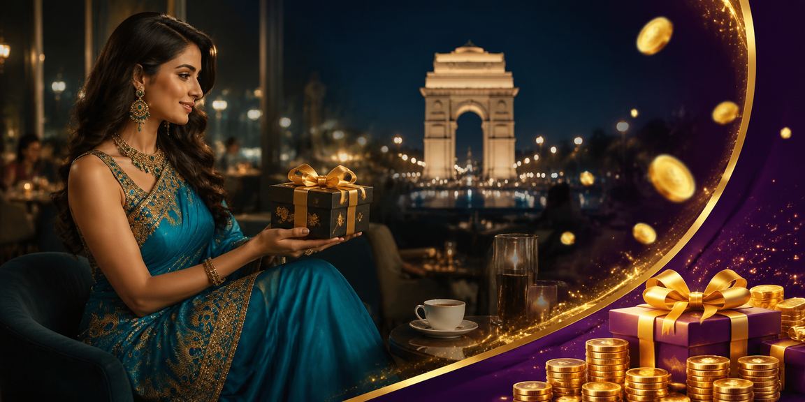 Delhi India Gate with VIP bonus themed visual