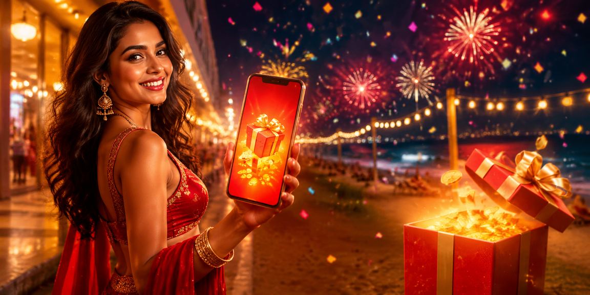 Red and gold Indian festival-themed casino promotion at 33b