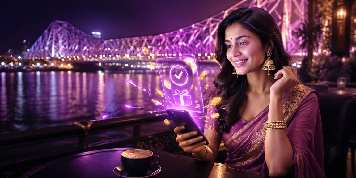 Kolkata neon lights symbolizing vibrant yet controlled gaming at 33b
